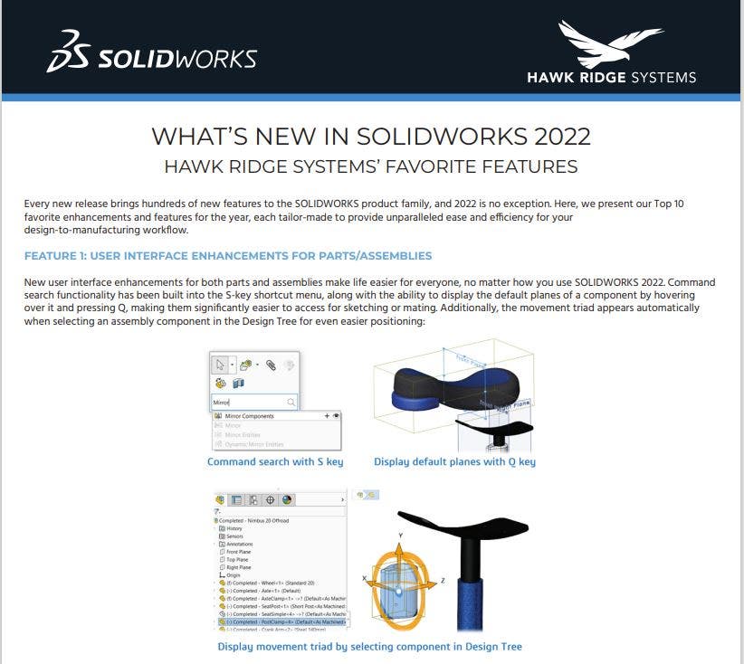 What's New SOLIDWORKS 2022 Top 10 Features
