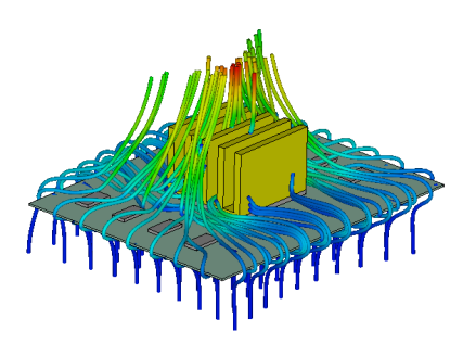 Heat flow simulation in SIMULIA CST Studio Suite 