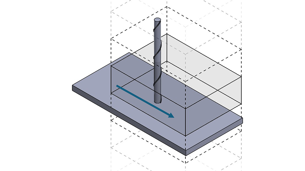 A cylinder model with helical strakes in SOLIDWORKS Flow Simulation