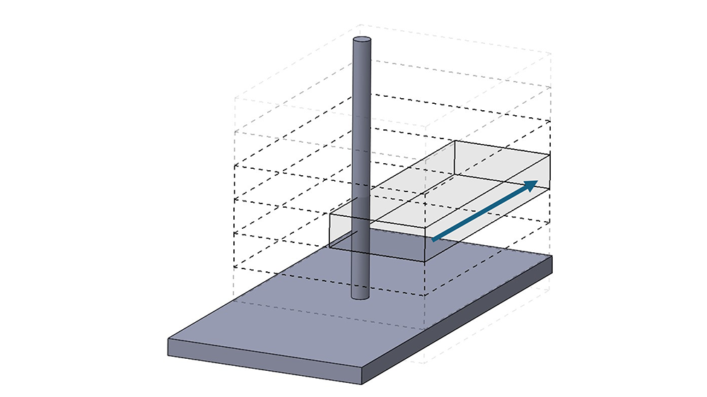 A cylinder model with an additional symmetry boundary condition on the lower half in SOLIDWORKS Flow Simulation