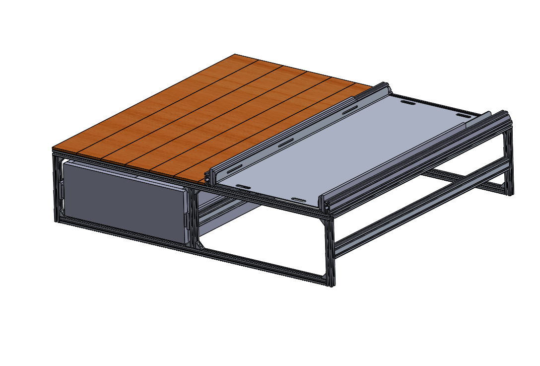 Mini kitchen drawer system for car for outdoor activities 