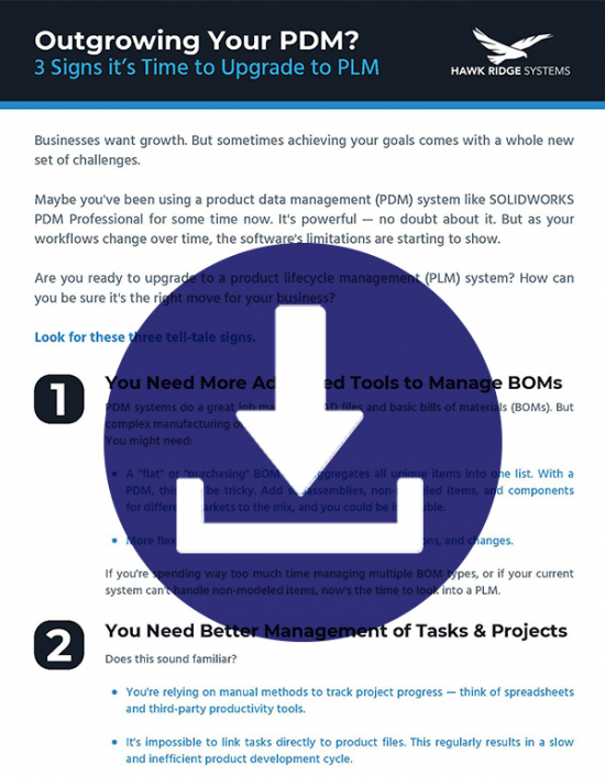 Download the one-pager on signs you are outgrowing PDM