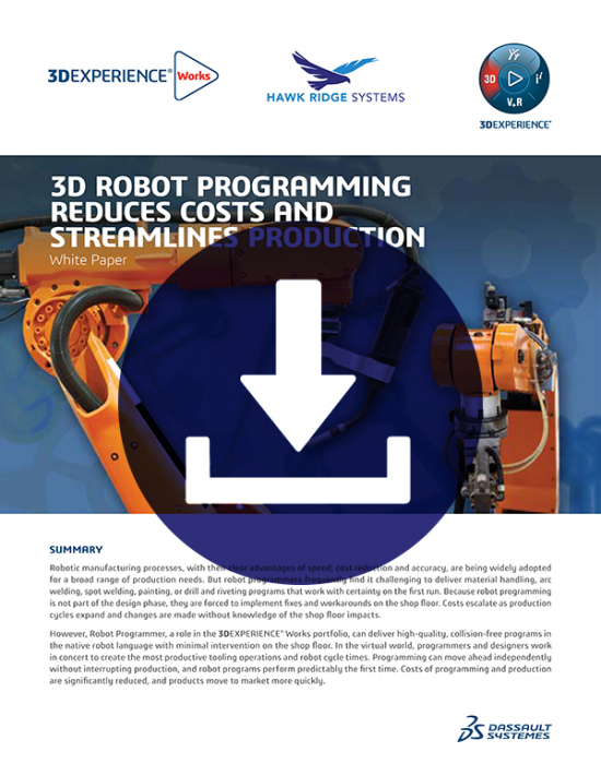 Download the whitepaper on 3DEXPERIENCE Robot Programmer