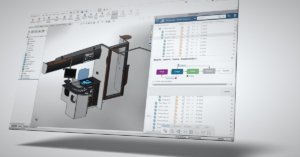 3DEXPERIENCE maturity lifecycle dialog beside a SOLIDWORKS assembly, showing a design moving from In Work to Frozen and Released
