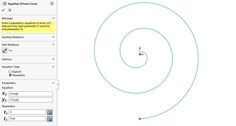 How To Use Equation Driven Curves in SOLIDWORKS