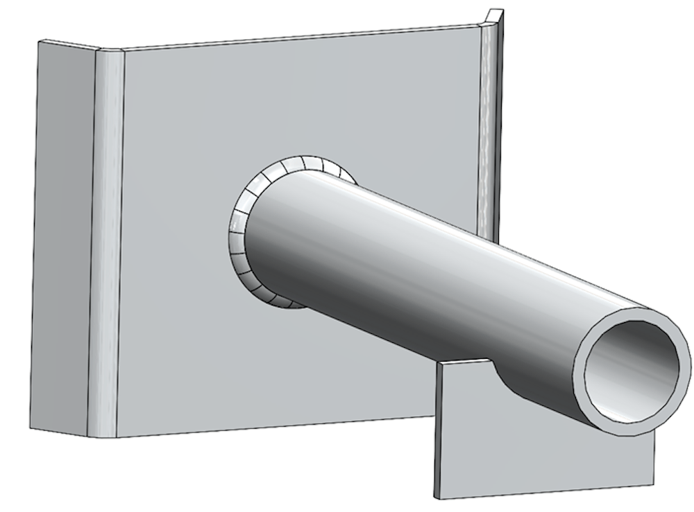 Figure 7: Finished model with support added