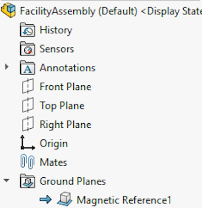 Magnetic Reference1 is the default name, the ground plane can be renamed just like most items in the tree. 