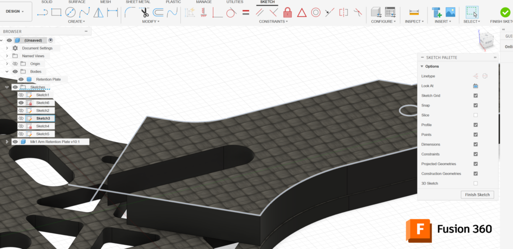 A flat plate in Fusion 360
