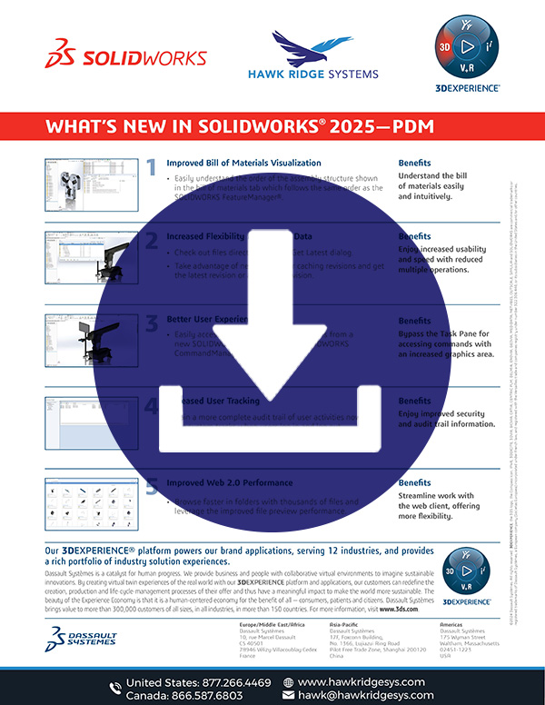 Download the Top 5 PDM Features in SOLIDWORKS 2025