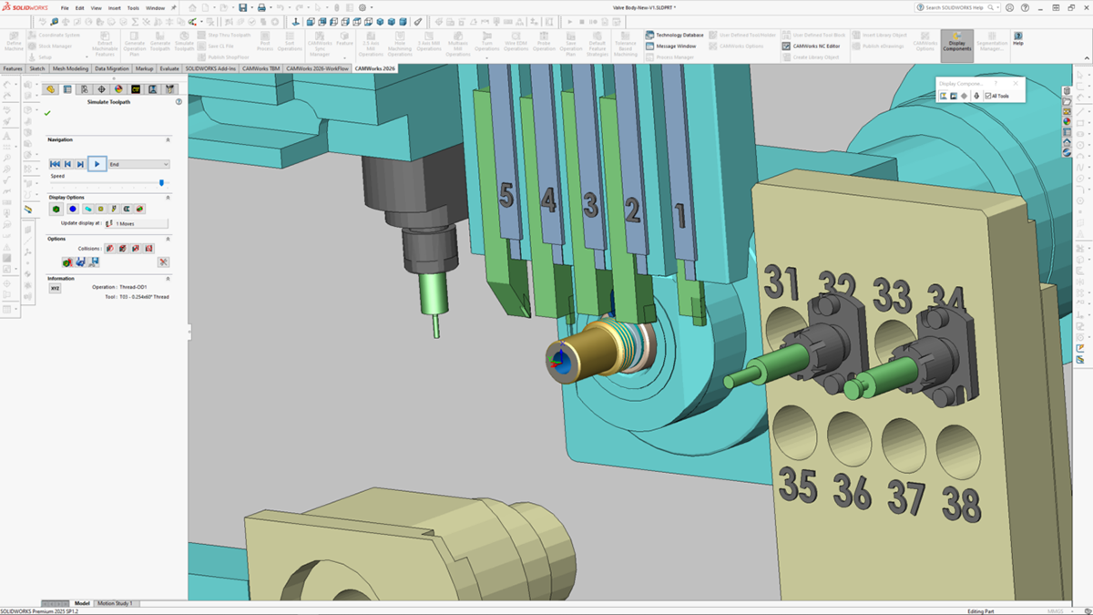 HCL CAMWorks has Swiss machining options