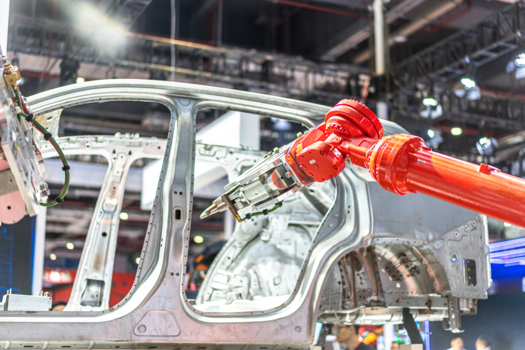 manufacturing floor automotive with robotics