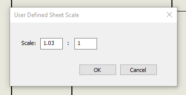 User defined sheet scale