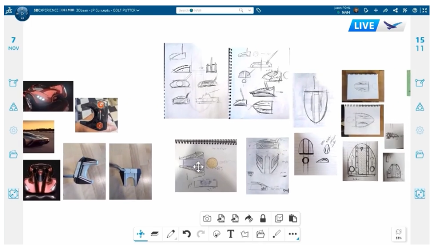 Jason Pohl using leanboard for organizing design input