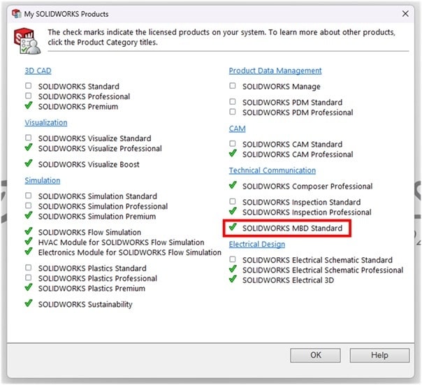 Make sure you have access to SOLIDWORKS MBD Standard