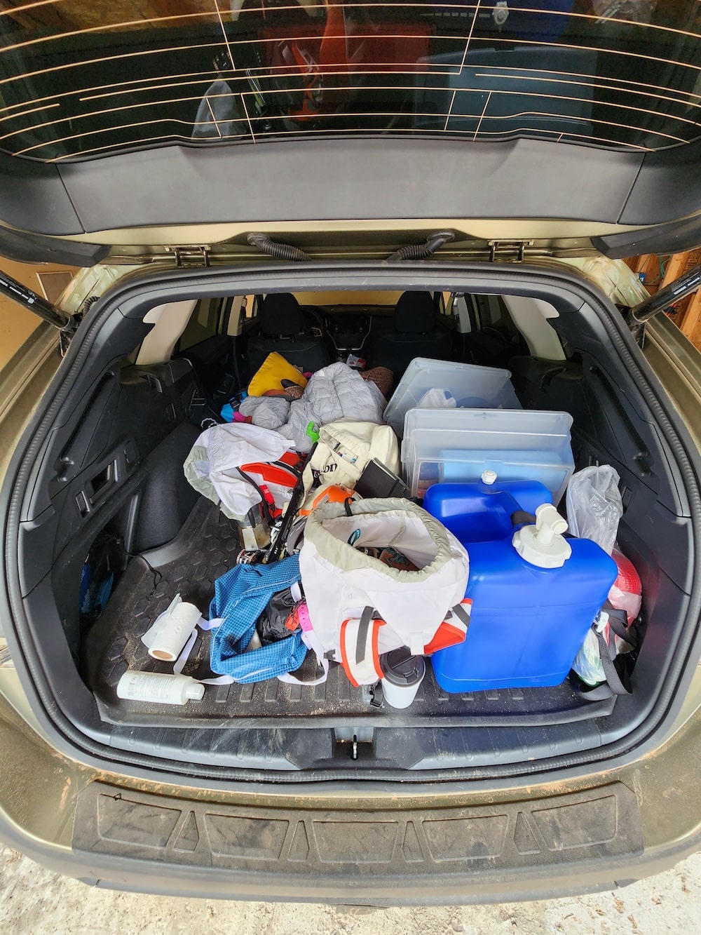 Figure 1: There's plenty of physical volume in the car, just not enough convenient spots to put something and get it later without having to dig through other items in the way 