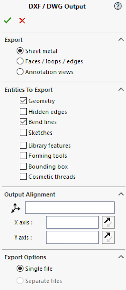 Figure 8: Right-click on the flat pattern feature and go to “Export to DXF/DWG”