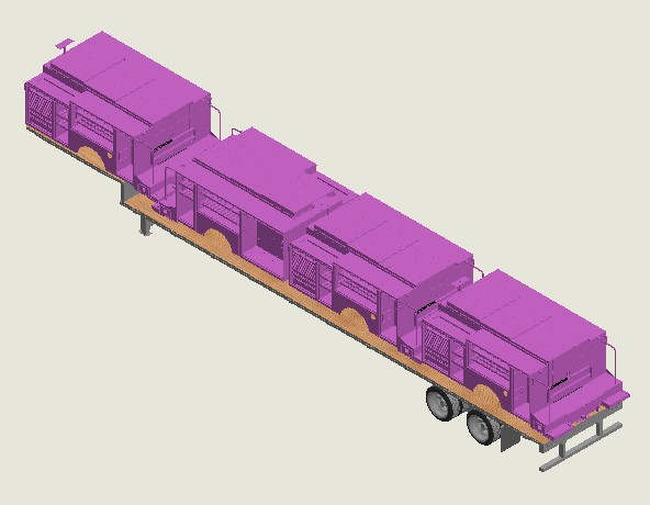 Shipping load that was automatically created in SOLIDWORKS to assist the dock.