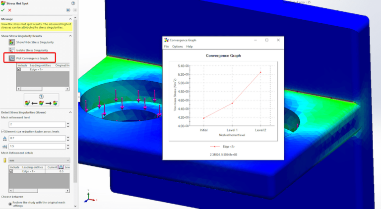 How to Use the Stress Hot Spot Tool in SOLIDWORKS Simulation