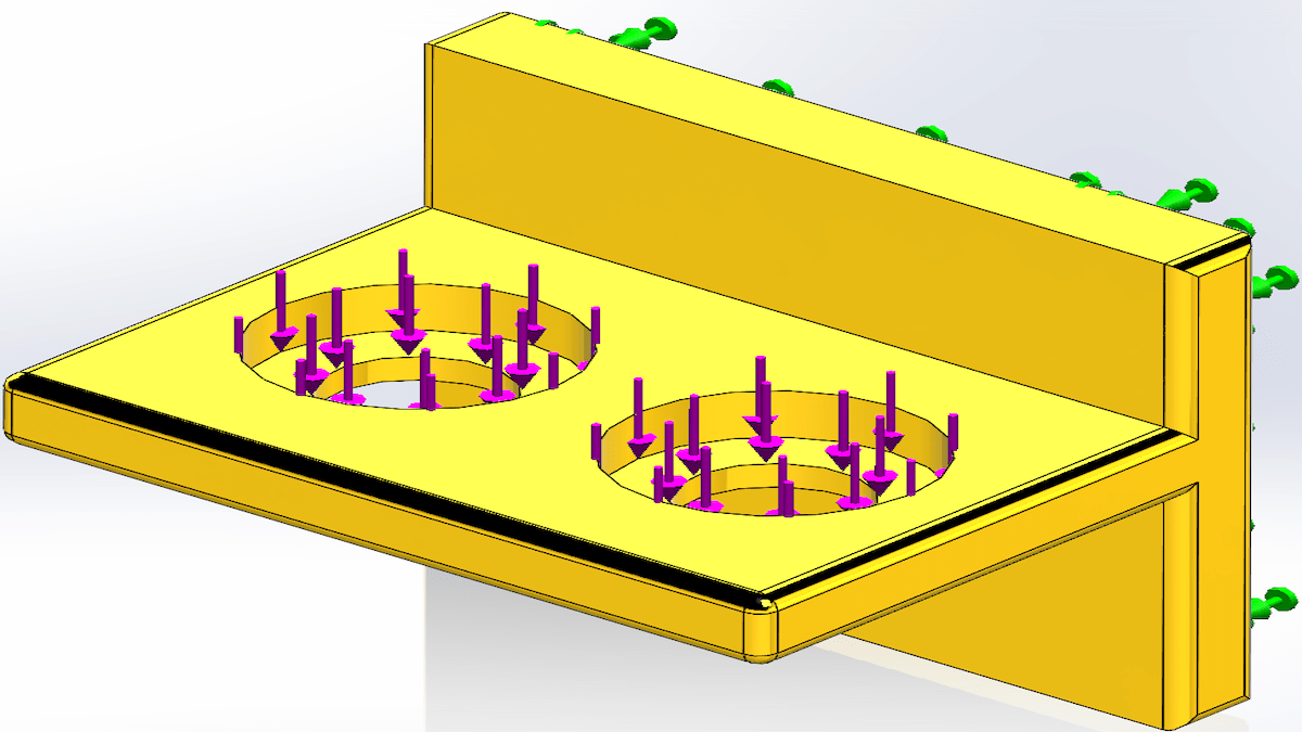 Figure 1: Simple bracket study setup