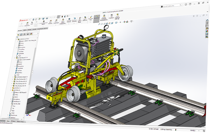 solidworks interface featuring advanced assembly
