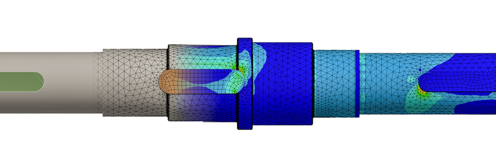 Finite element analysis study on stresses acting on a design component