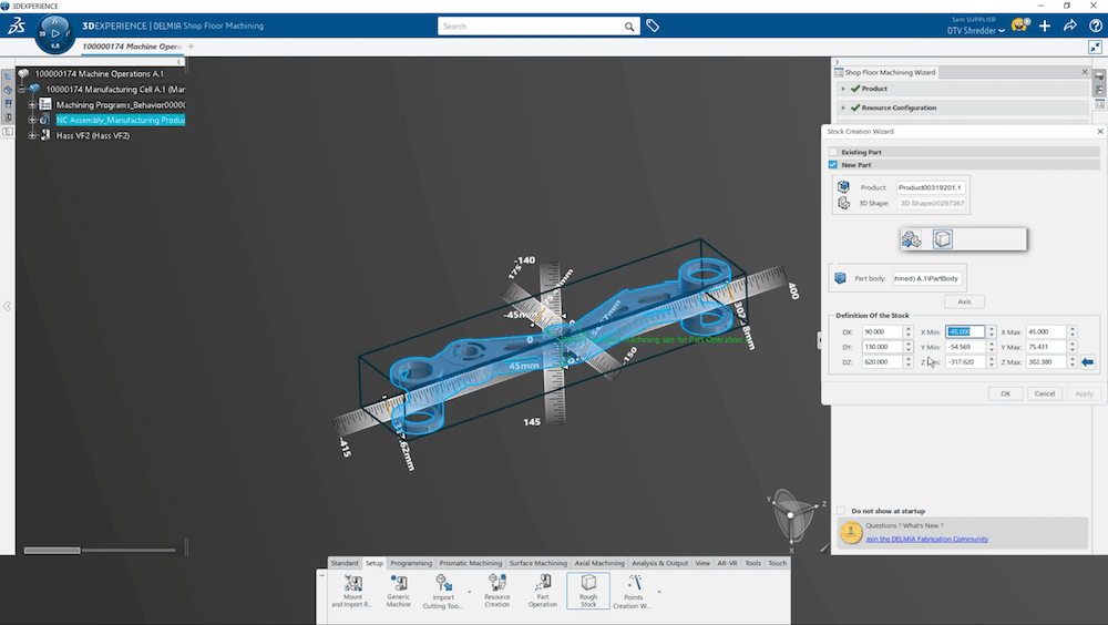 Programming capability in DELMIA shop floor planner