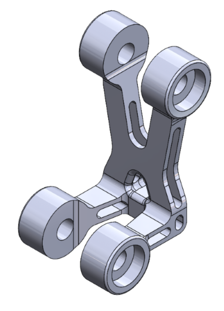 New design of part based on topology results