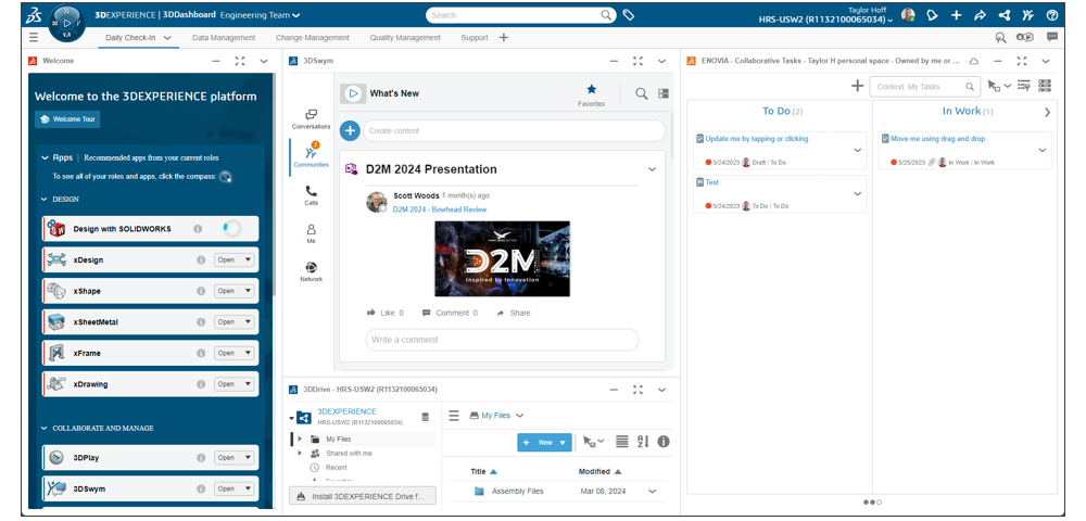 The 3DEXPERIENCE platform interface